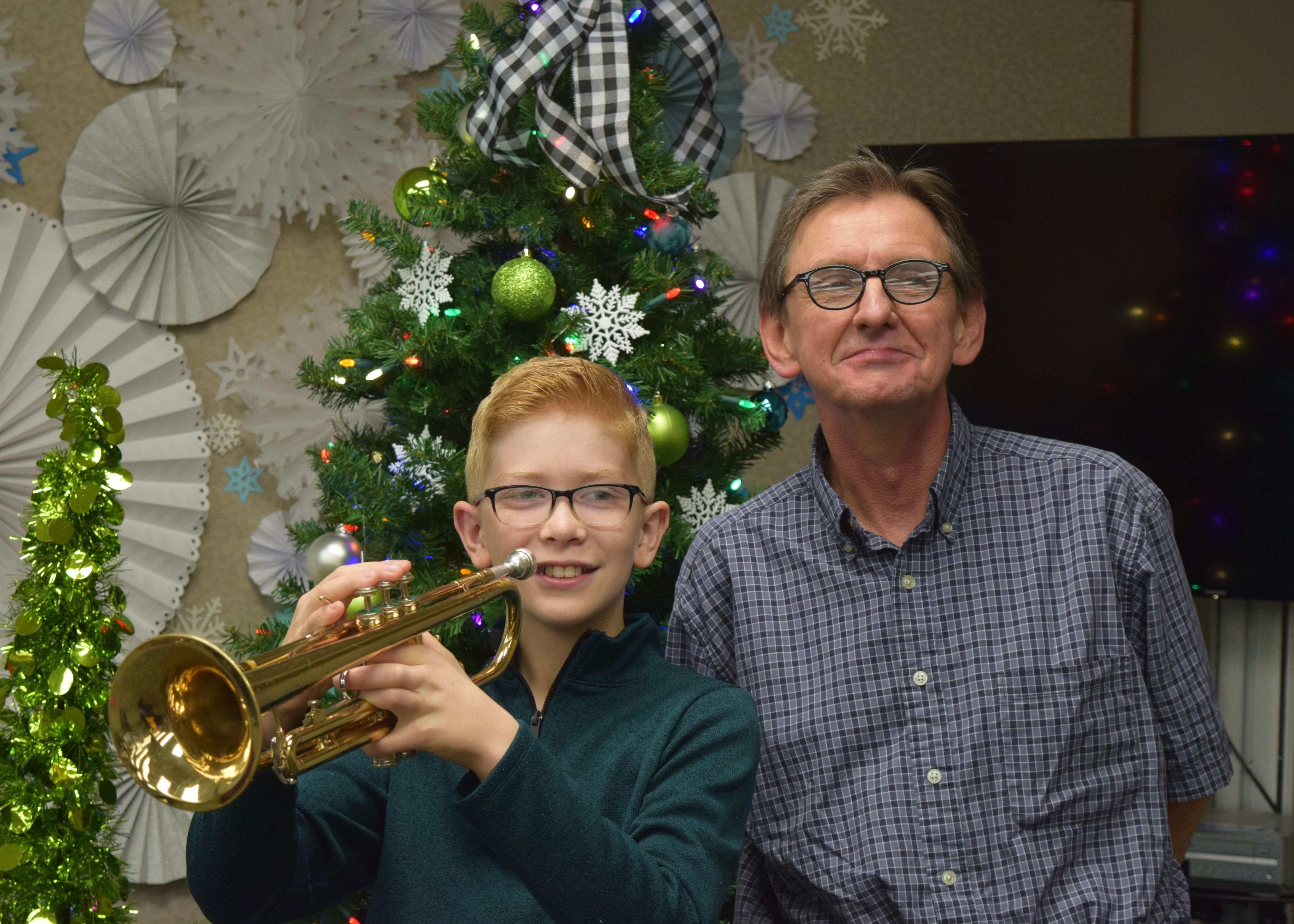 Mr. Carl and Michal at the Holiday Recital 2022