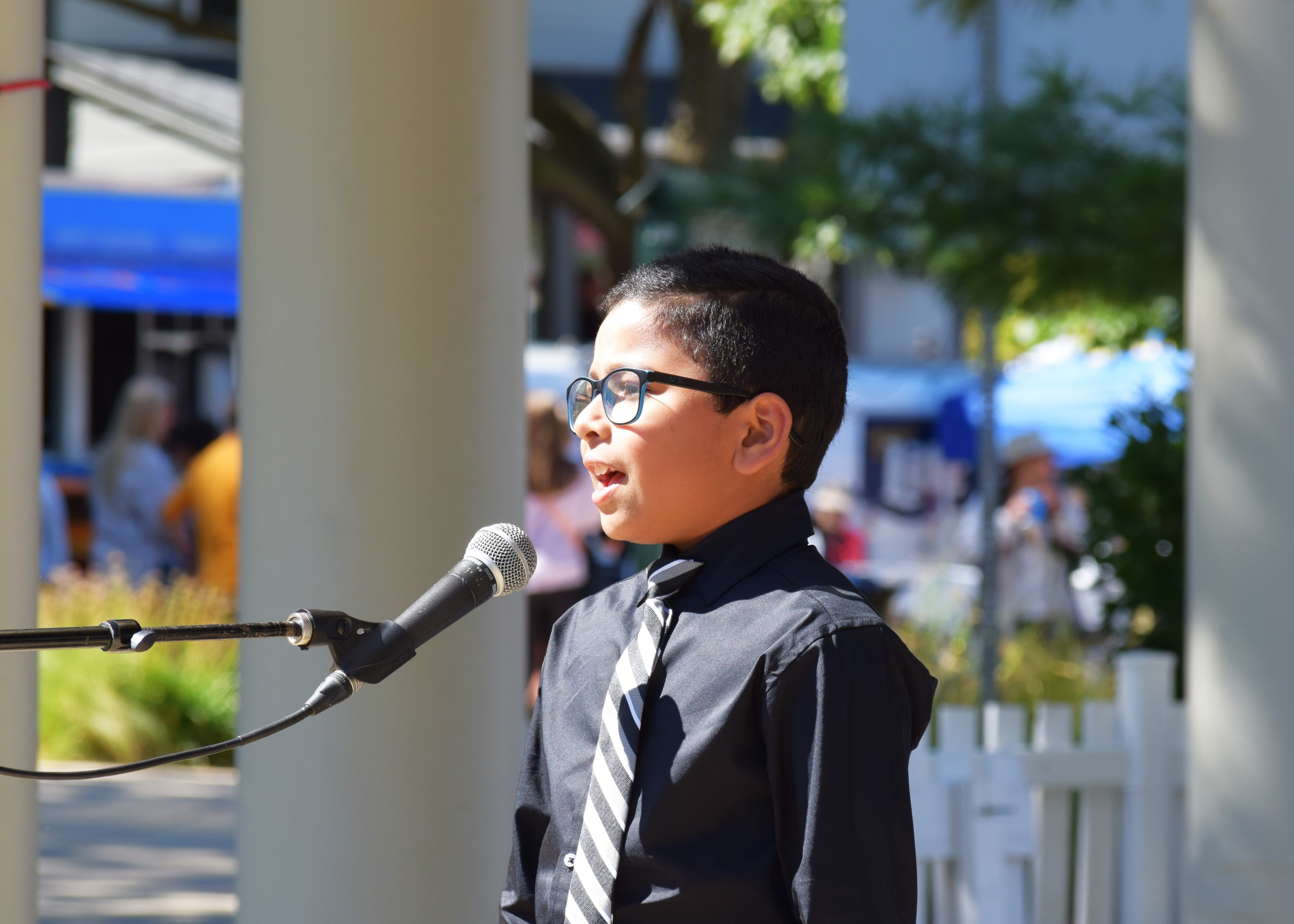 Noah singing at Septemberfest 2024